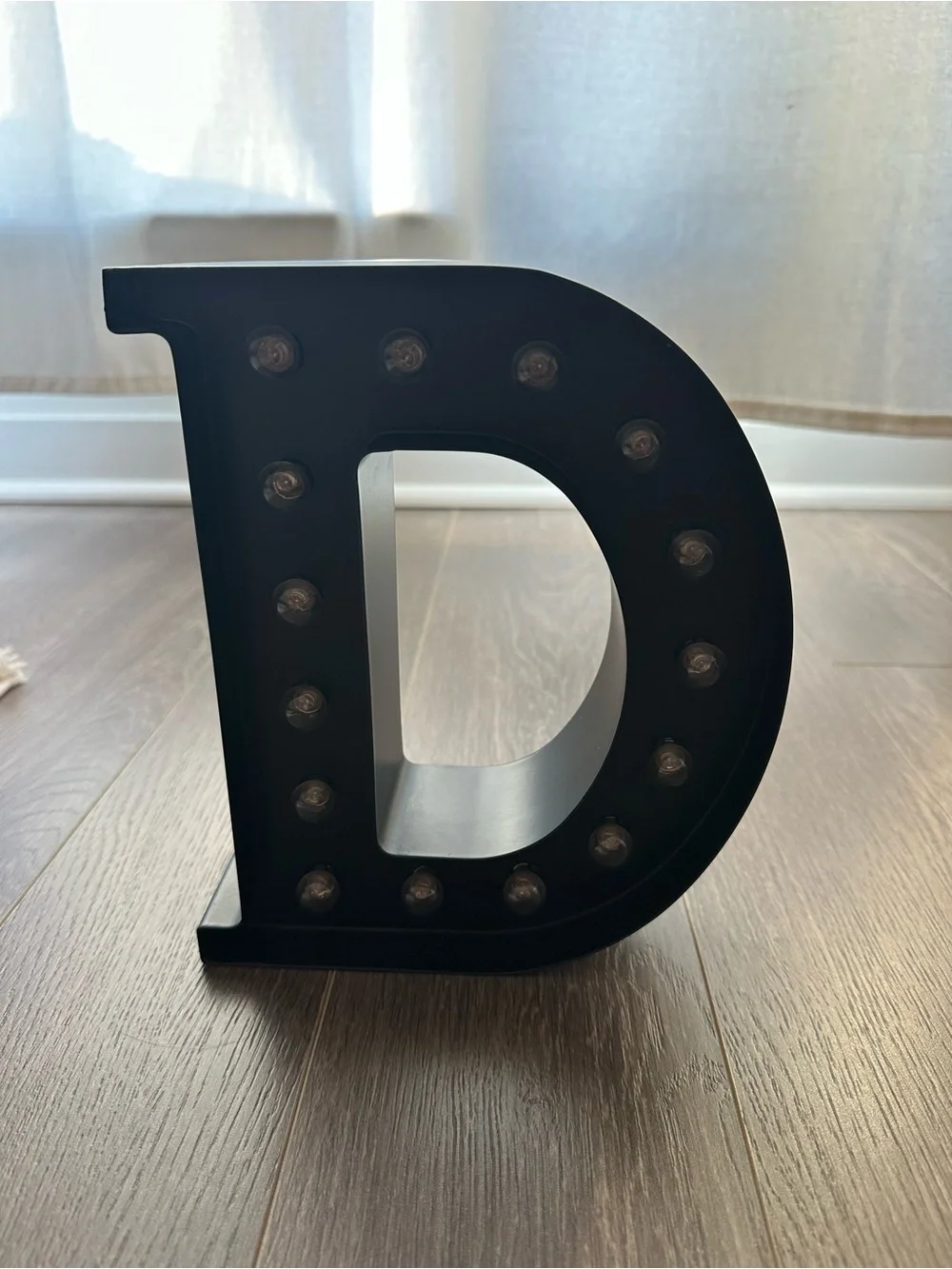 Threshold Black Marquee Letter D Light